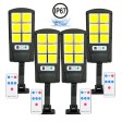 4 броя соларна LED лампа IP67 със сензор за движение и дистанционно 1200W BK-818-6 DRAGON