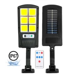 Соларна LED лампа IP67 със сензор за движение и дистанционно 1200W BK-818-6 DRAGON