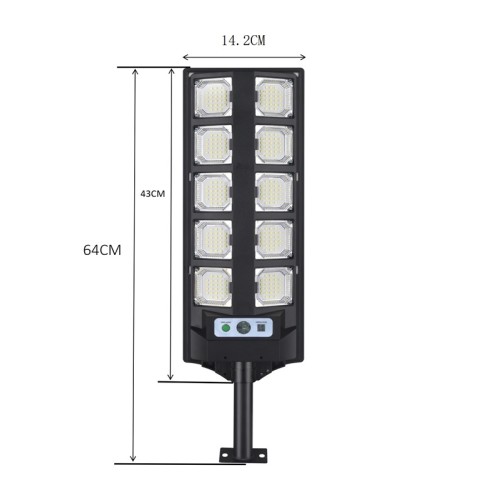5 броя Соларна LED лампа 10 секции 3000W DRAGON BK-260-10