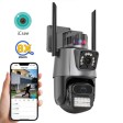 Безжична двойна WiFi управляема камера с нощно виждане 8 х ZOOM и аларма