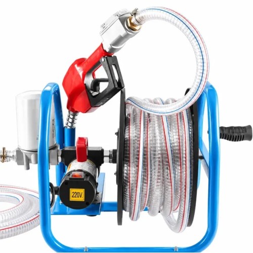 Електрическа помпа за гориво със стойка и пистолет  – 220V StahlMayer