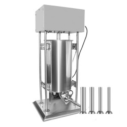 Професионална електрическа пълначка за месо от неръждаема стомана с педал за регулиране на скоростта 15 литра – вертикална StahlMayer