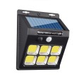 Външна соларна 6 LED лампа със сензор за движение